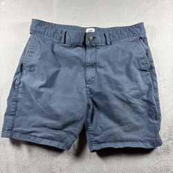 Flint and Tinder Chino Shorts Men’s 36 Blue Flat Front Cotton Stretch #3166