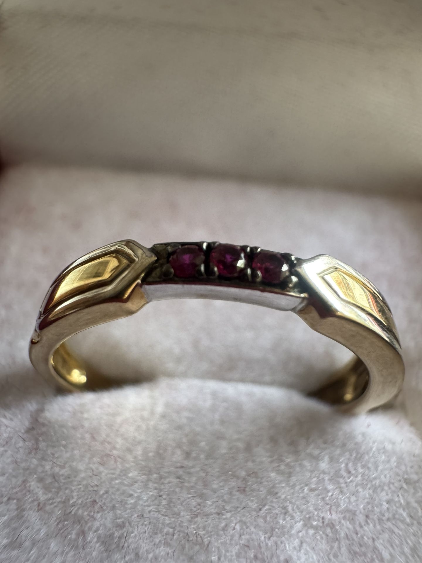 9K 375 Yellow Gold Ruby Ring Size 6.5 β Elegant Fine Jewelry Gift