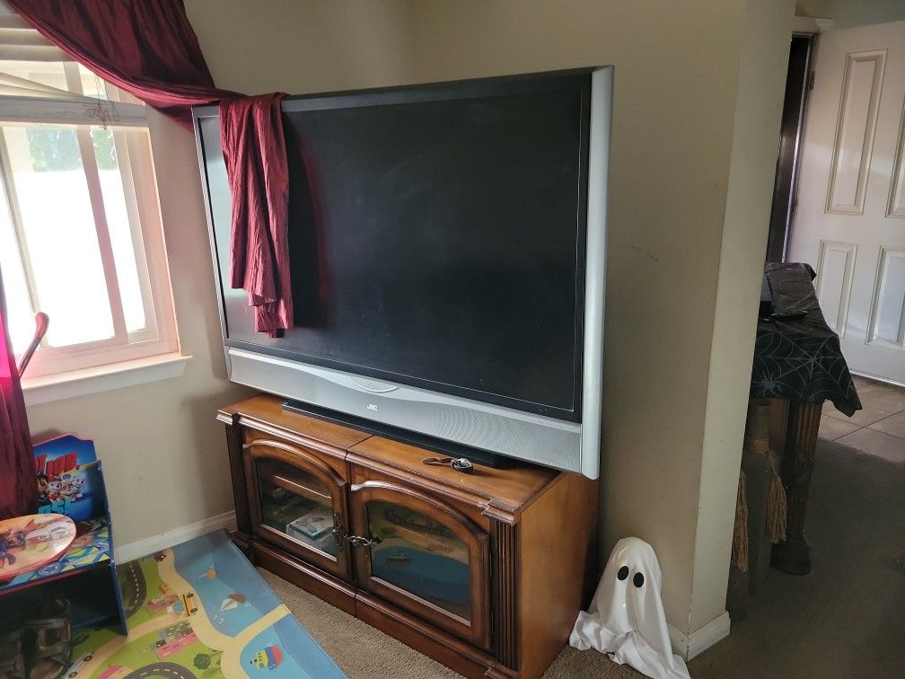Tv And Wood Stand