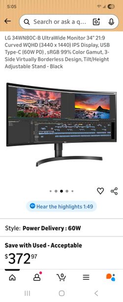 LG MONITOR 34"
