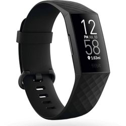 Brand New Sealed Box Fitbit Charge 4 Black Advanced Fitness Tracker