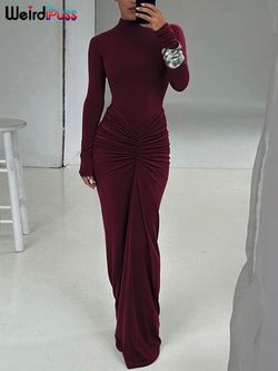 Hipster Stretch Elegant Women Sexy Dress Long Sleeve  .simple Classic Fashionable 