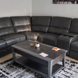 Sectional Couch W/Electric Recliners