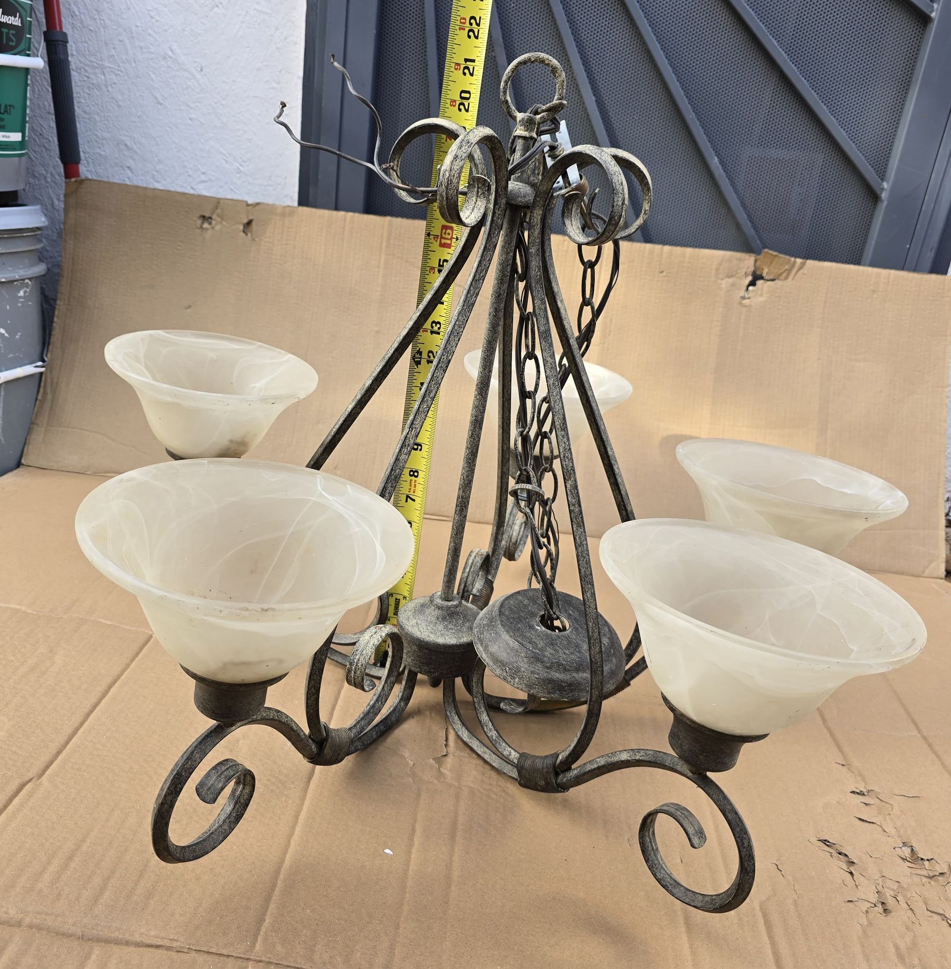 5 light bulb Bronz Chandelier