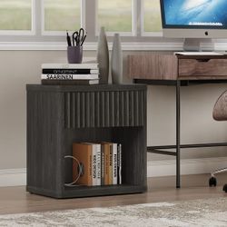2 SICOTAS Nightstands with 1 Drawer and Open Storage