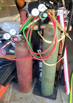 Oxy-Acetylene Welding Torch Set with Tanks