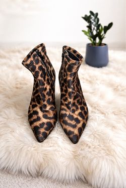 Leopard booties (size 6)