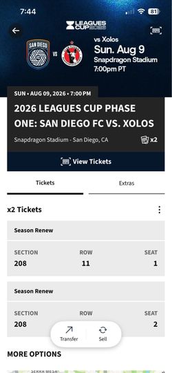 San Diego FC vs Xolos Tijuana leagues cup