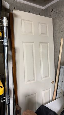 6 panel primed new door