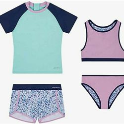 Eddie Bauer Girl's 4-piece Mix & Match Swim Set 

