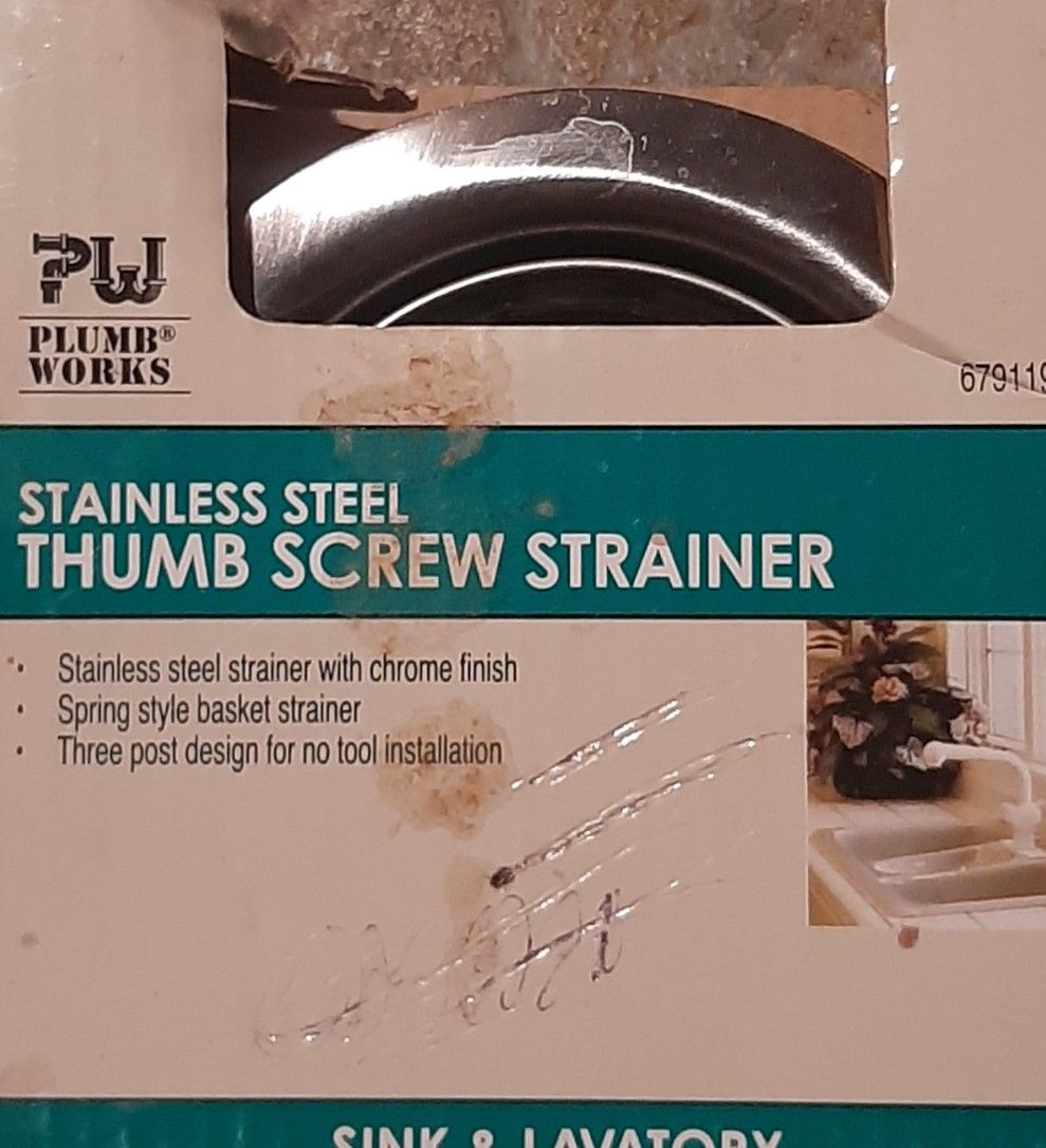 THUMB SCREW STRAINER STAINLESS STEEL