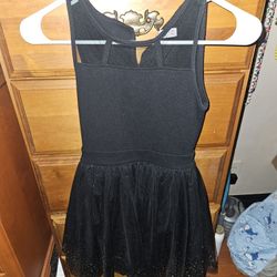Girls Dress Black With Gold Sparkles Size M