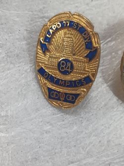 This is a commemorative pin from the Los Angeles Police Department