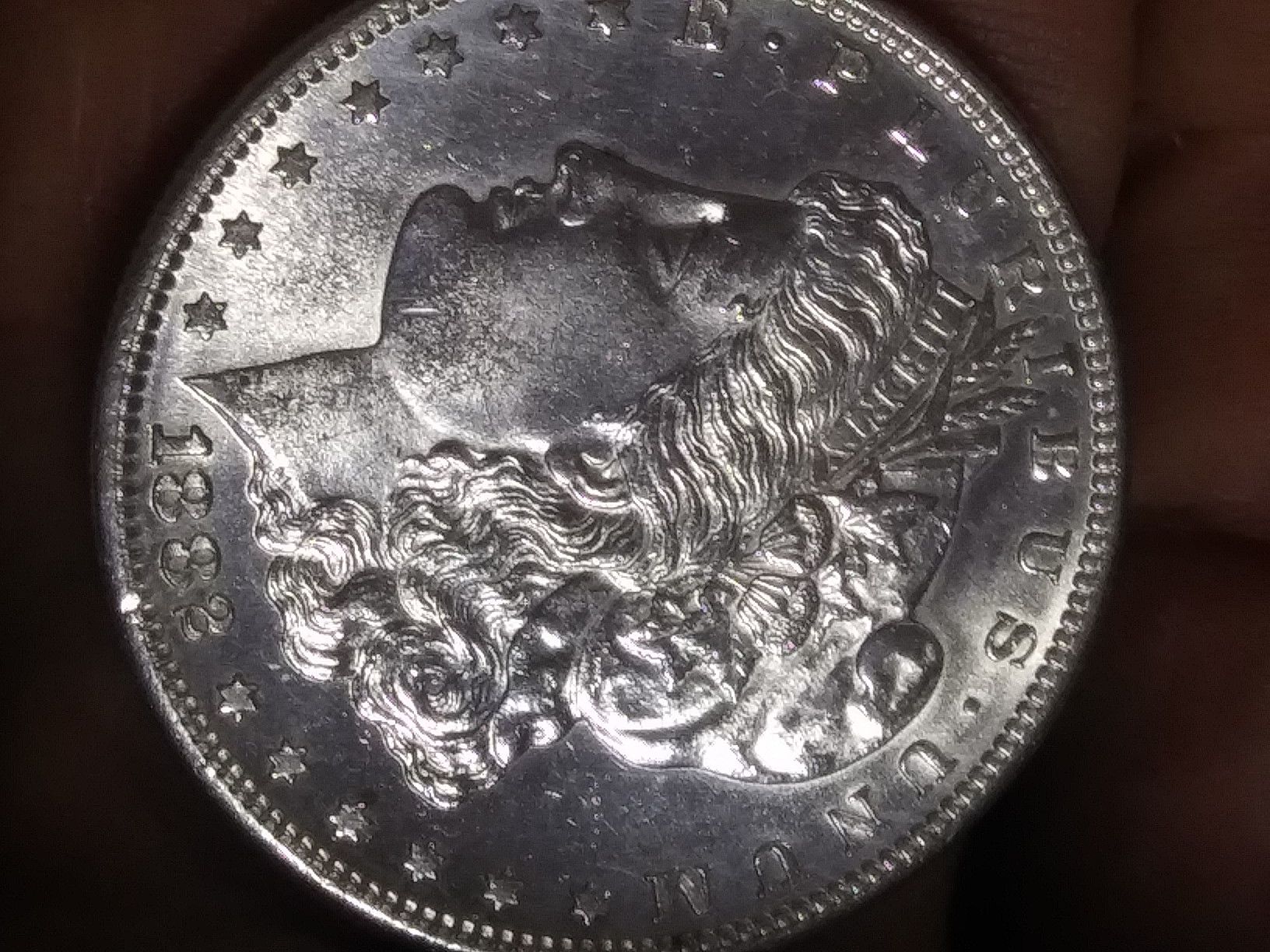 Choice GEM 1882s silver Morgan dollar