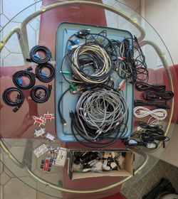 Huge lot of electronic cables and adapters