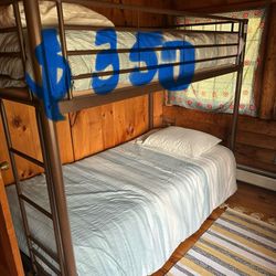 Bunk bed And New Mattress And Linens 