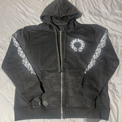 Chrome Hearts black and white zip up hoodie 
