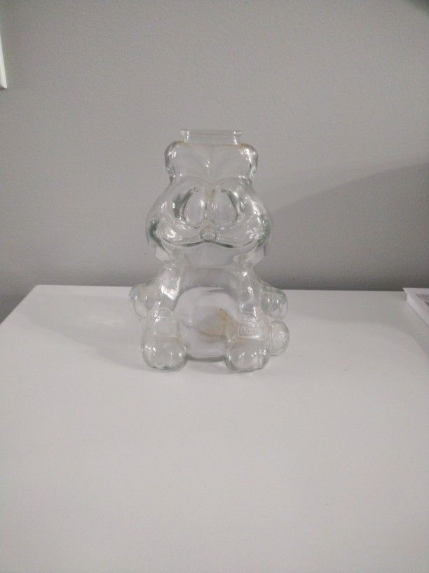 Glass Garfield Piggy Bank For Coins