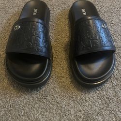 Dior Aqua sandals in black Dior Oblique jacquard Size 10