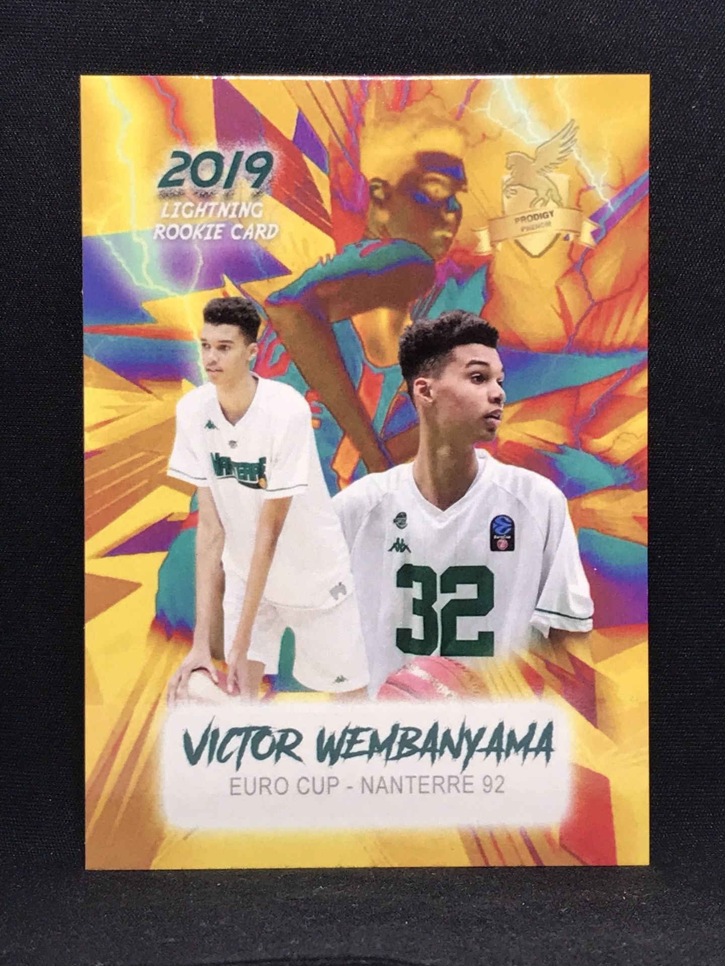 Victor Wembanyama Rookie Lightning 2018-19 Nanterre 92 Euro Cup Basketball Card