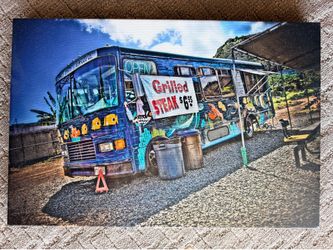 “Grunge Bus” Fine Art Canvas from Maui