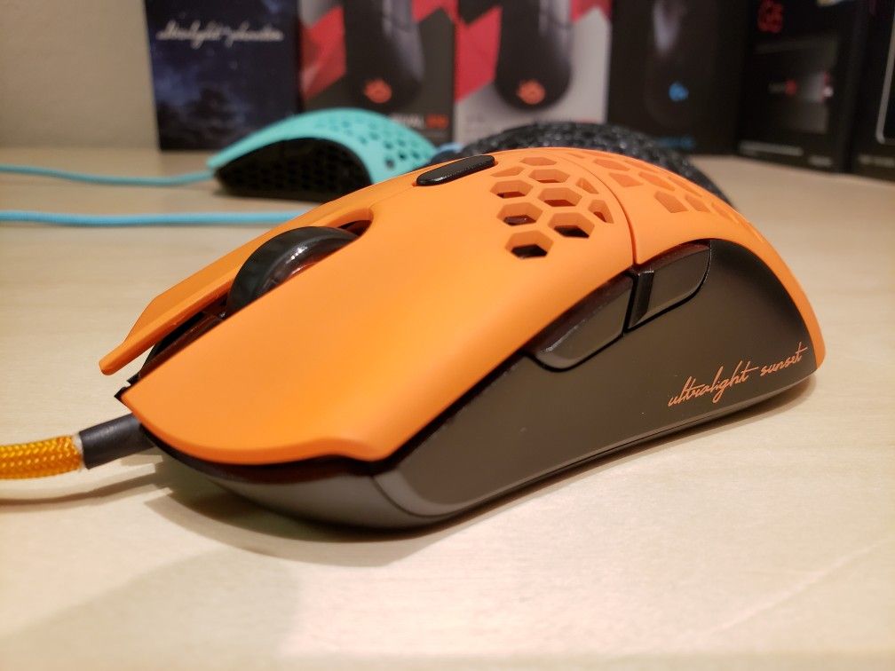 Finalmouse Ultralight Sunset Limited Edition Gaming Mouse with Paracord Cable