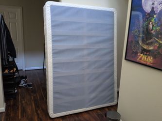 White full-size box spring