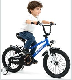WinHope Kids Bike with Headlight, 16Inch Pedal Bike