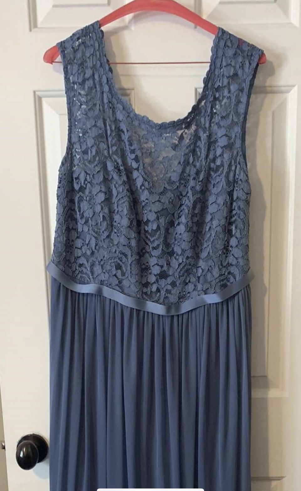 David’s Bridal Steel Blue Dress