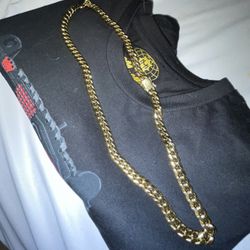 Gold Plated Cuban Link 14K Necklace 