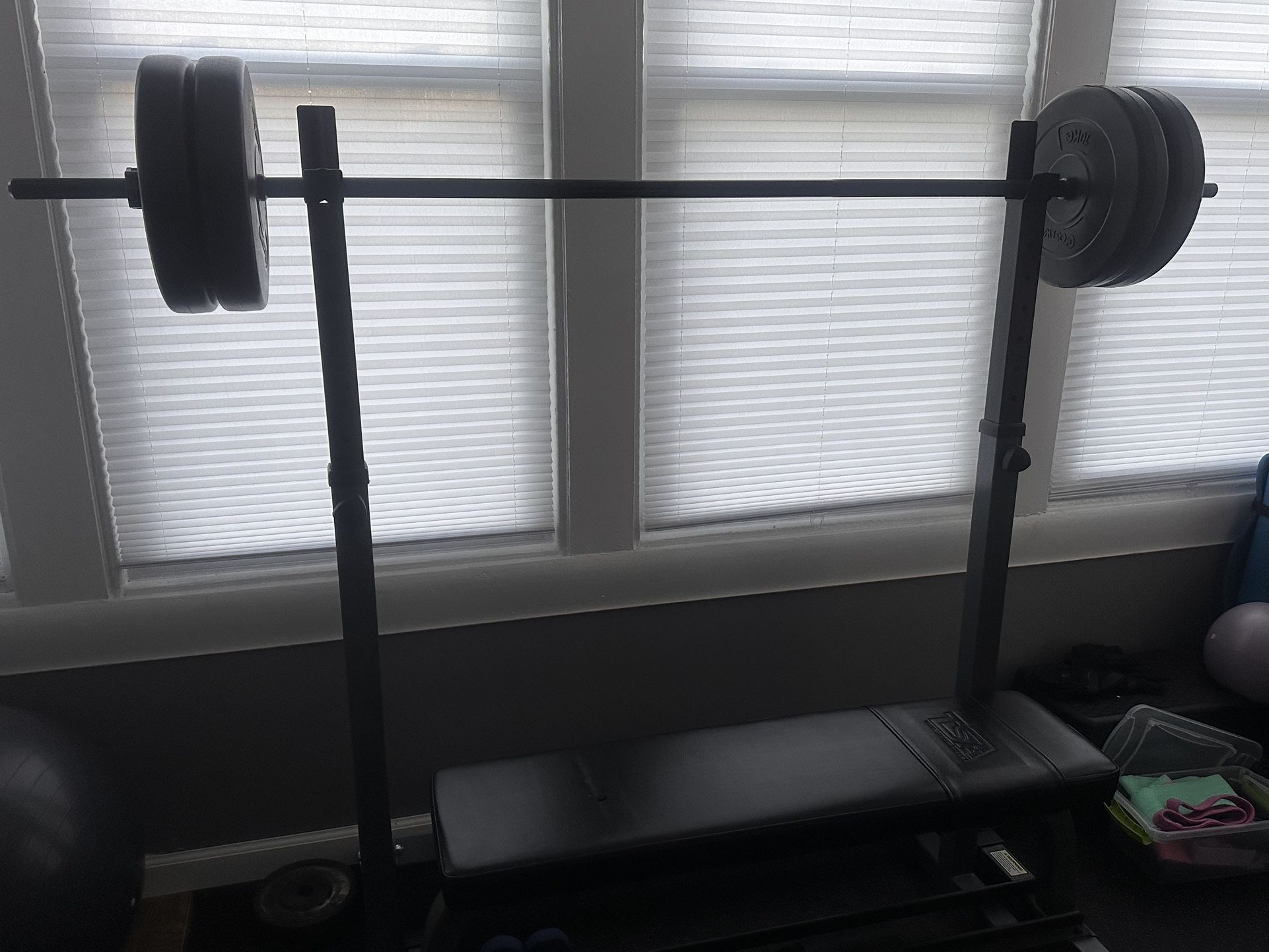 Bench Press Rack And Barbell