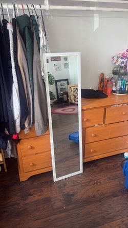 standing white mirror