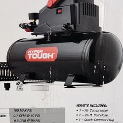 HYPER TOUGH 3 GAL AIR COMPRESSOR KIT CHECK OUT MY PROFILE FOR MORE GREAT ITEMS 