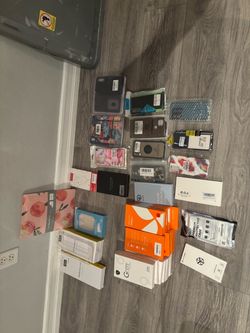 Brand new phones cases  screen protectors and Nintendo switch oled cases and controller cases