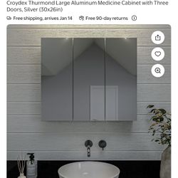 CROYDEX Bathroom 3 Mirror Medicine Cabinet