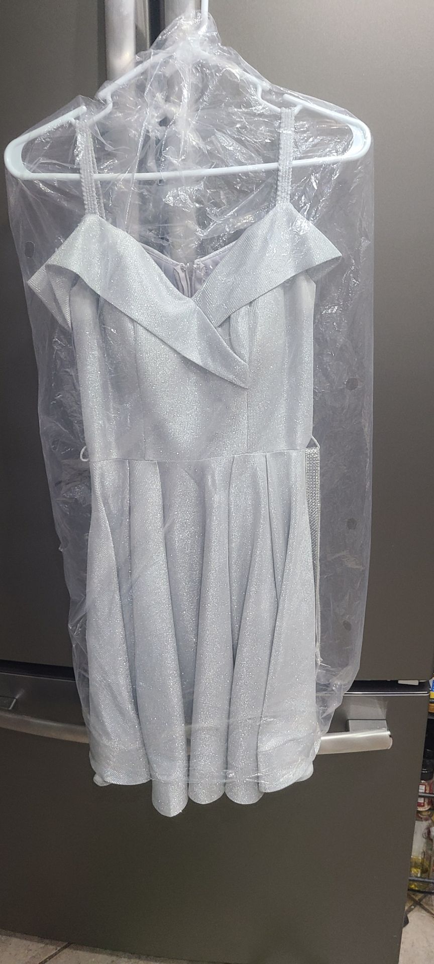 Silver Knee- length dress