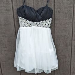 Black And White Homecoming Dress