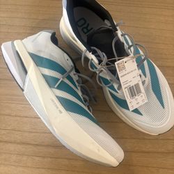 Adidas Adizero Boston 13 - White/Teal - Men's Sz 10