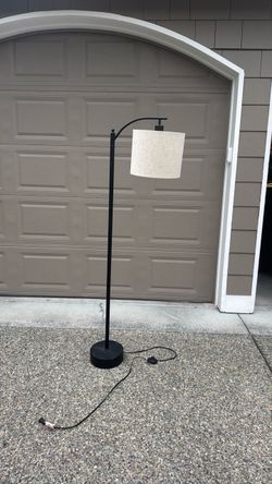 Lamp with linen shade