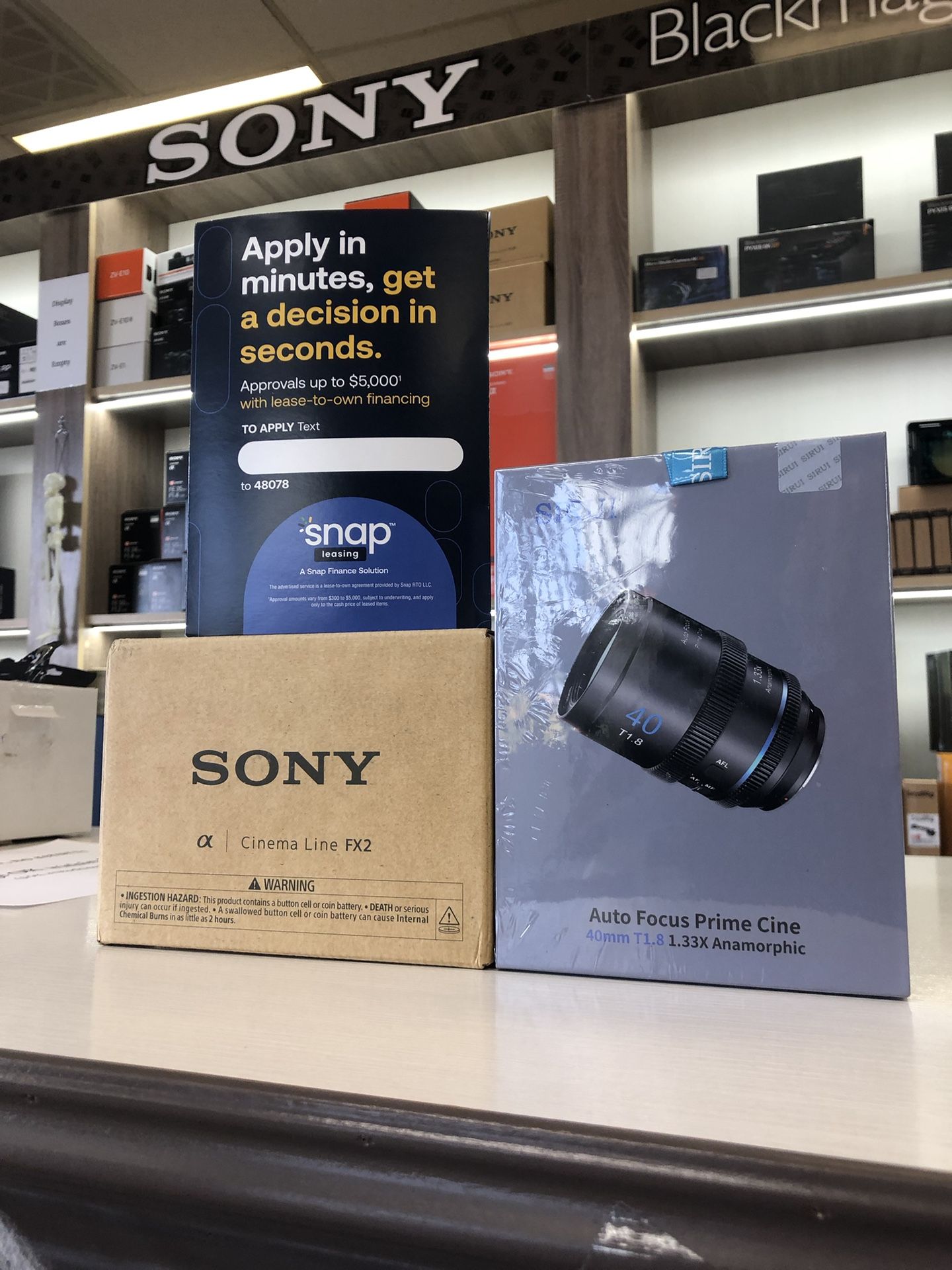 Sony FX2 Cinema Line Camera With Sirui 40mm T1.8 Lens (Located In Downey, CA)