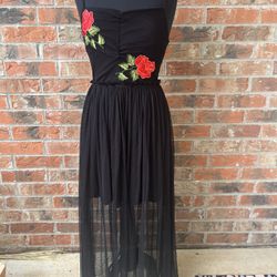 Rose Embroidered Maxi Dress