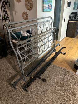 Queen head board and foot board and bed frame