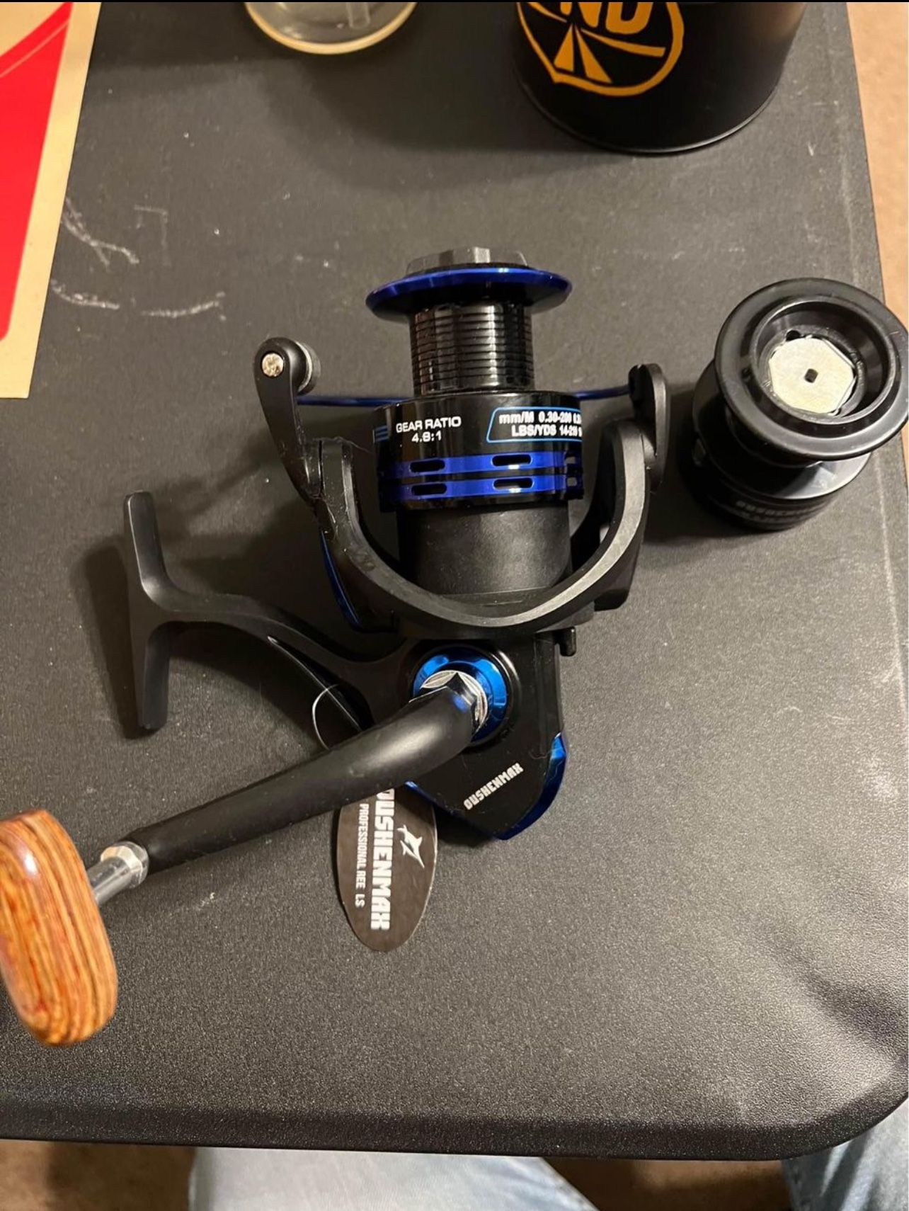 OUSHENMAX 5000 High Performance Spinning Reel W/ Spare Spool NEW