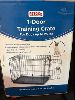 Dog training crate for up to 25lbs - $20