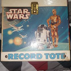80s Vintage Star Wars Record Tote W/19 Read Sing Along Books