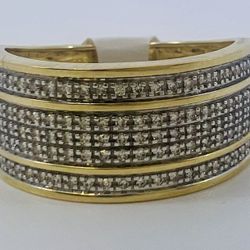 Wedding Band Ring Natural Diamond 10K Gold 