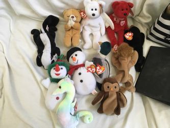 10 retired Ty Beanie Babies