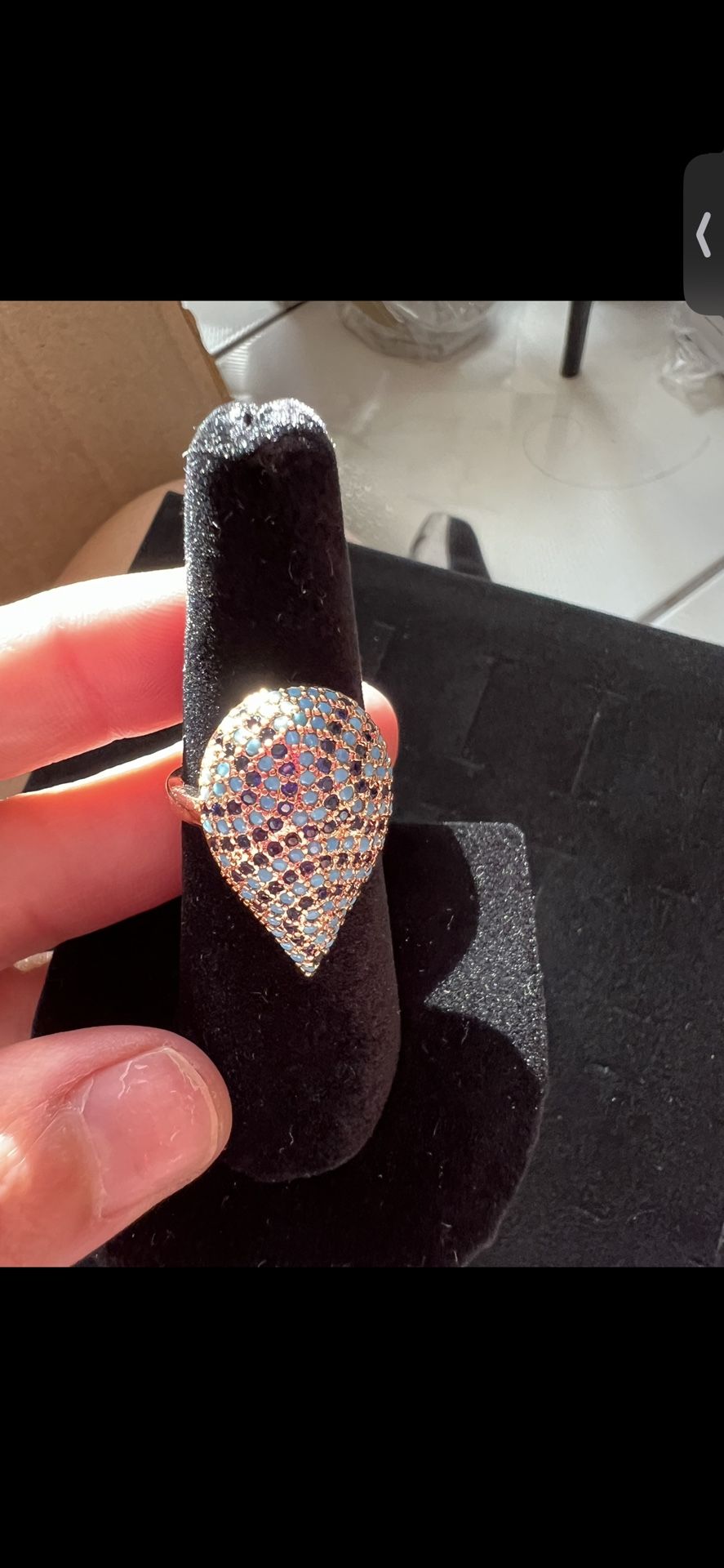 New Drop 2 Tone Diamonds Ring Size 6, 7, 8 & 9 Available