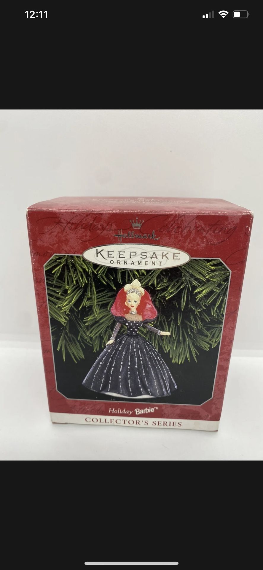 Vintage Hallmark Keepsake Holiday Barbie Christmas collector series Ornament