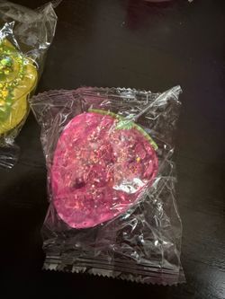 Pink strawberry sugar squishy